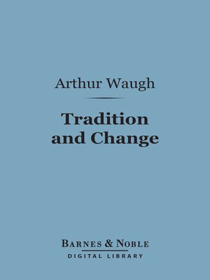 cover image of Tradition and Change (Barnes & Noble Digital Library)